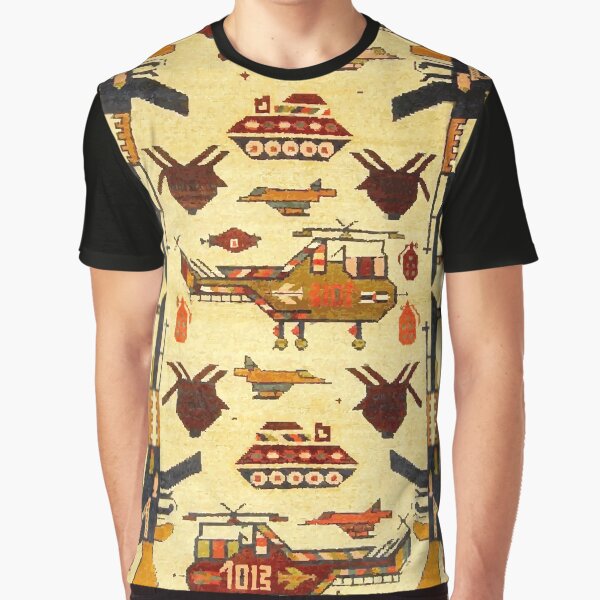 Turkmen Afghan War Rug Retro Tribal Boho Print Graphic T-Shirt for Sale by bragova