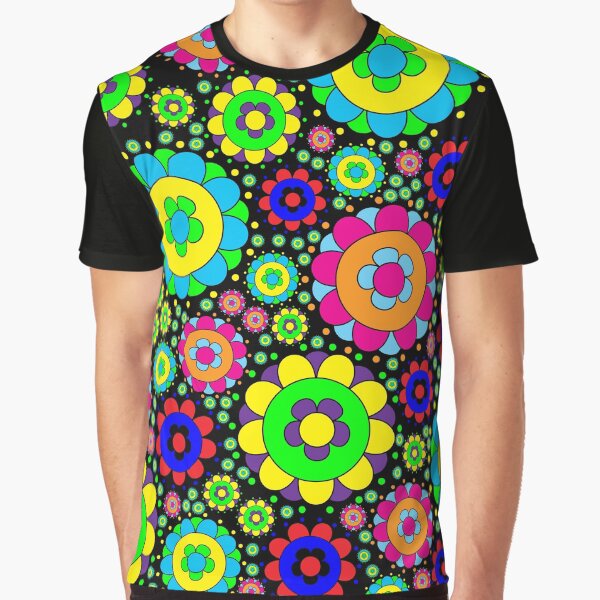 Flower Power Vintage 60s 70s Hippie Retro Flowers Graphic T-Shirt for Sale by ImageMonkey