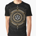 Polyhedral D20 Dice Boho Geometric Symbols Tabletop RPG Graphic T-Shirt for Sale by pixeptional