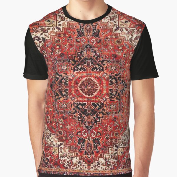 Heriz Antique Vintage Boho Persian Carpet Print Graphic T-Shirt for Sale by bragova