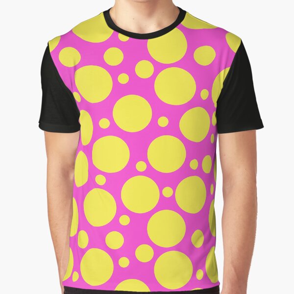 Polka Dots in Hot Pink and Yellow Graphic T-Shirt for Sale by Whoopsidoodle