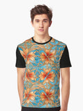 colorful seamless pattern with flowers Different pattern size Email me Graphic T Shirt T Shirt Streetwear Style