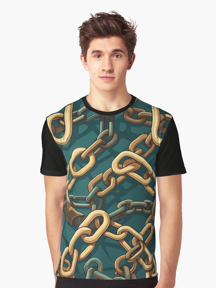 Chain Pattern 1 Graphic T Shirt T Shirt AI Inspired Art Gift Ready