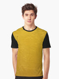 Vibrant yellow textured wall with subtle organic patterns Bright and slightly uneven surface Graphic T Shirt T Shirt