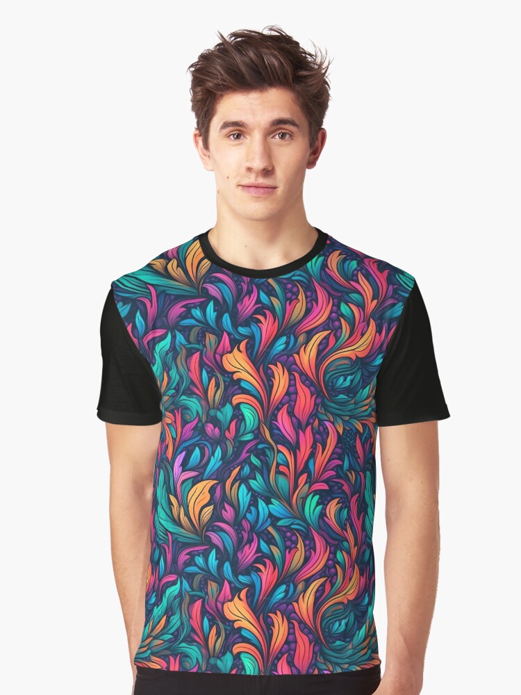 colorful abstract seamless pattern 0003 Different pattern size Email me Graphic T Shirt T Shirt Premium Print