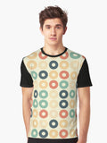 Petrol and Cinnamon circles Graphic T-Shirt