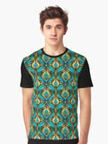 colorful abstrract seamless pattern Different pattern size Email me Graphic T Shirt T Shirt AI Inspired Art Gift Ready