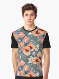 colorful seamless pattern with flowers 4 Different pattern size Email me Graphic T Shirt T Shirt Streetwear Style