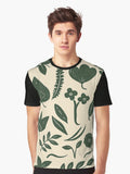 Botanical Motif Pattern Graphic T Shirt T Shirt High Search Demand Daily Wear
