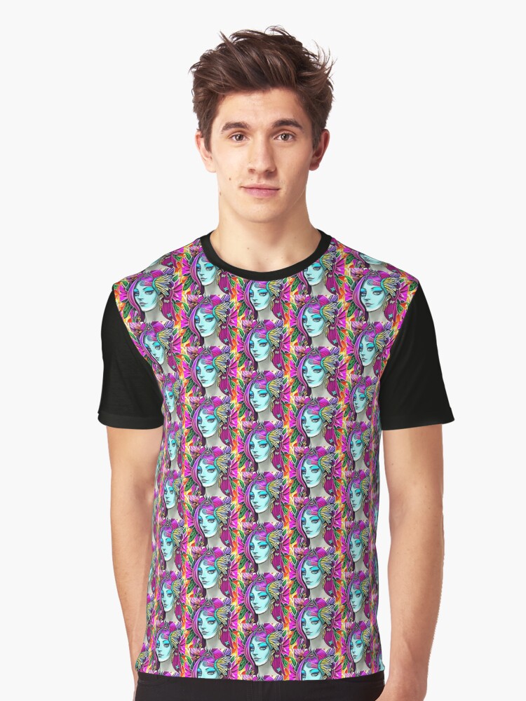 BlueOctopus1878 Mermaid Anime 54 Graphic T Shirt T Shirt Comfort Fit Futuristic Style