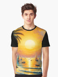 SAILING ON THE SUNSET OCEANS Graphic T Shirt T Shirt Viral TikTok Daily Wear