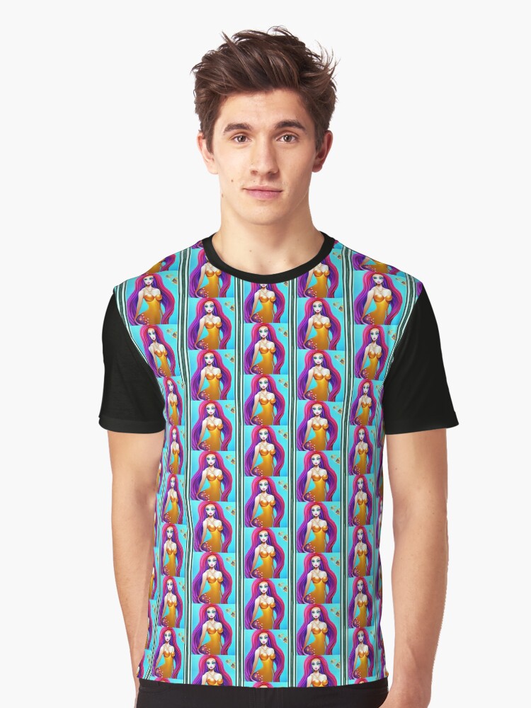 BlueOctopus1878 Mermaid Anime 40 Graphic T Shirt T Shirt Viral TikTok Tech Vibe