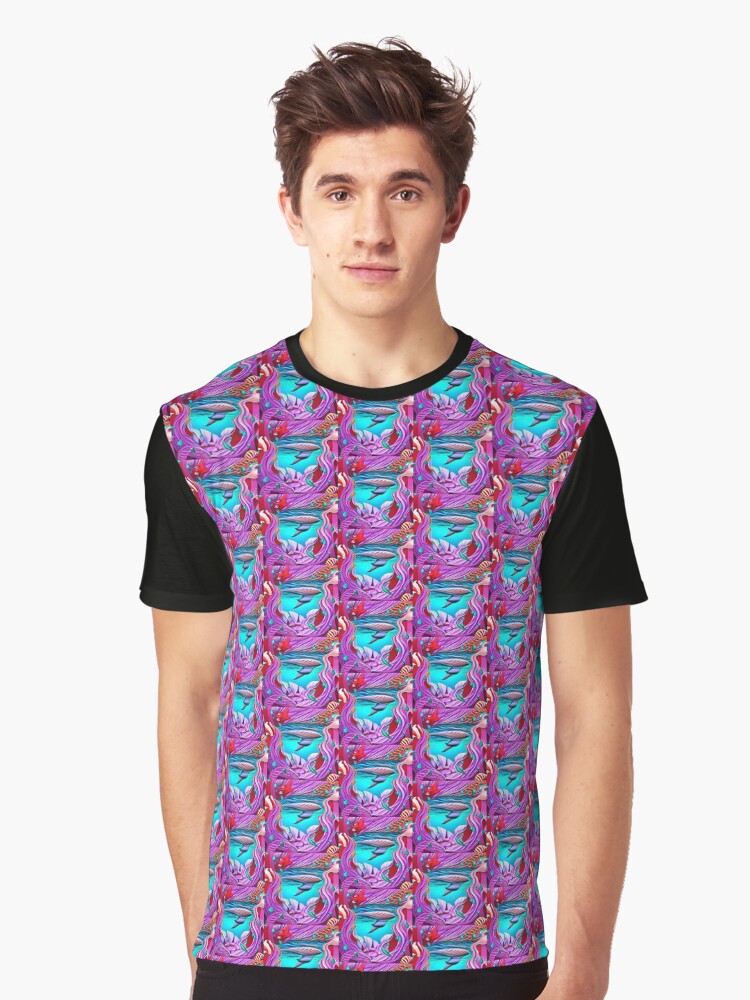 BlueOctopus1878 Mermaid Anime 44 Graphic T Shirt T Shirt Premium Print Tech Vibe
