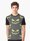 Scary Pumpkin Jack O Lantern Face Back twead Graphic T Shirt T Shirt Trending 2025 High CTR Pick