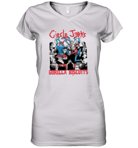 Circle Jerks With Gorilla Biscuits 2025 Women039S V Neck T Shirt