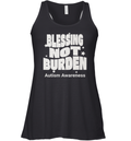 Blessing Not Burden Autism Awareness Racerback Tank