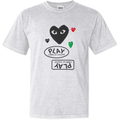 Cdg Play Logo With Black Heart Dyed Heavyweight T Shirt