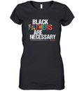 Black Fathers Are Necessary Women039S V Neck T Shirt