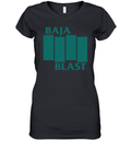 Baja Blast Black Flag Women039S V Neck T Shirt