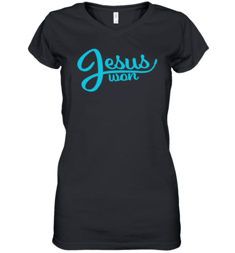 Brandon Pfaadt Jesus Won Women039S V Neck T Shirt