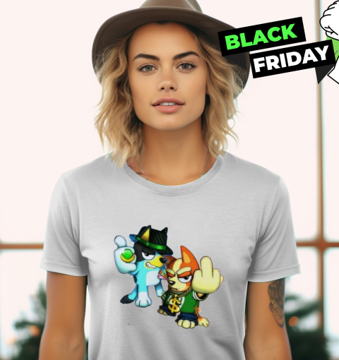 Bingo And Bluey Gangster Women039S T Shirt
