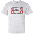 Americans Have The Right To Bear Arms Canadians Dyed Heavyweight T Shirt