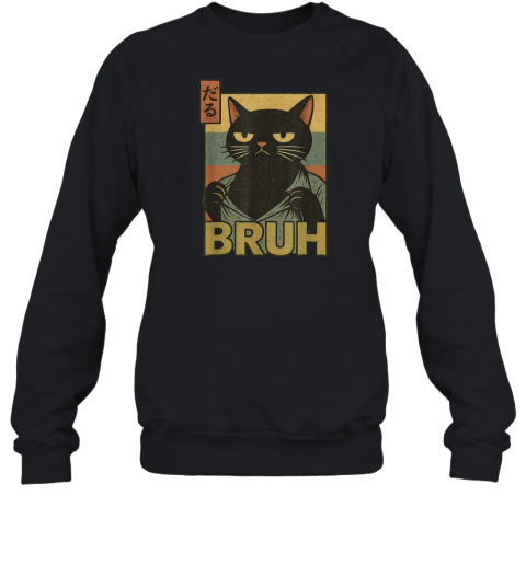 Cat Bruh Meme Japanese Anime Sweatshirt