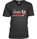 Craig Laughlin Locker Strong18 Heart Hockey V Neck T Shirt