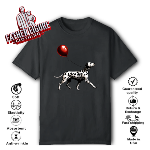 Dalmatian With Red Balloon T Shirt
