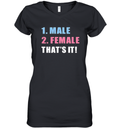 1 Male 2 Female That039S It 2025 Women039S V Neck T Shirt