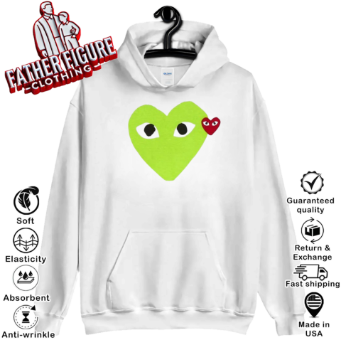 Cdg Play Heart Hoodie