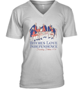Bitches Love Independence Founding Fathers 1776 V Neck T Shirt