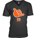 Auburn Tigers Call God Hand Sign V Neck T Shirt