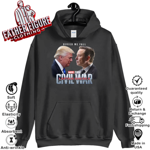 Captain America Civil War Trump Vs Elon Hoodie