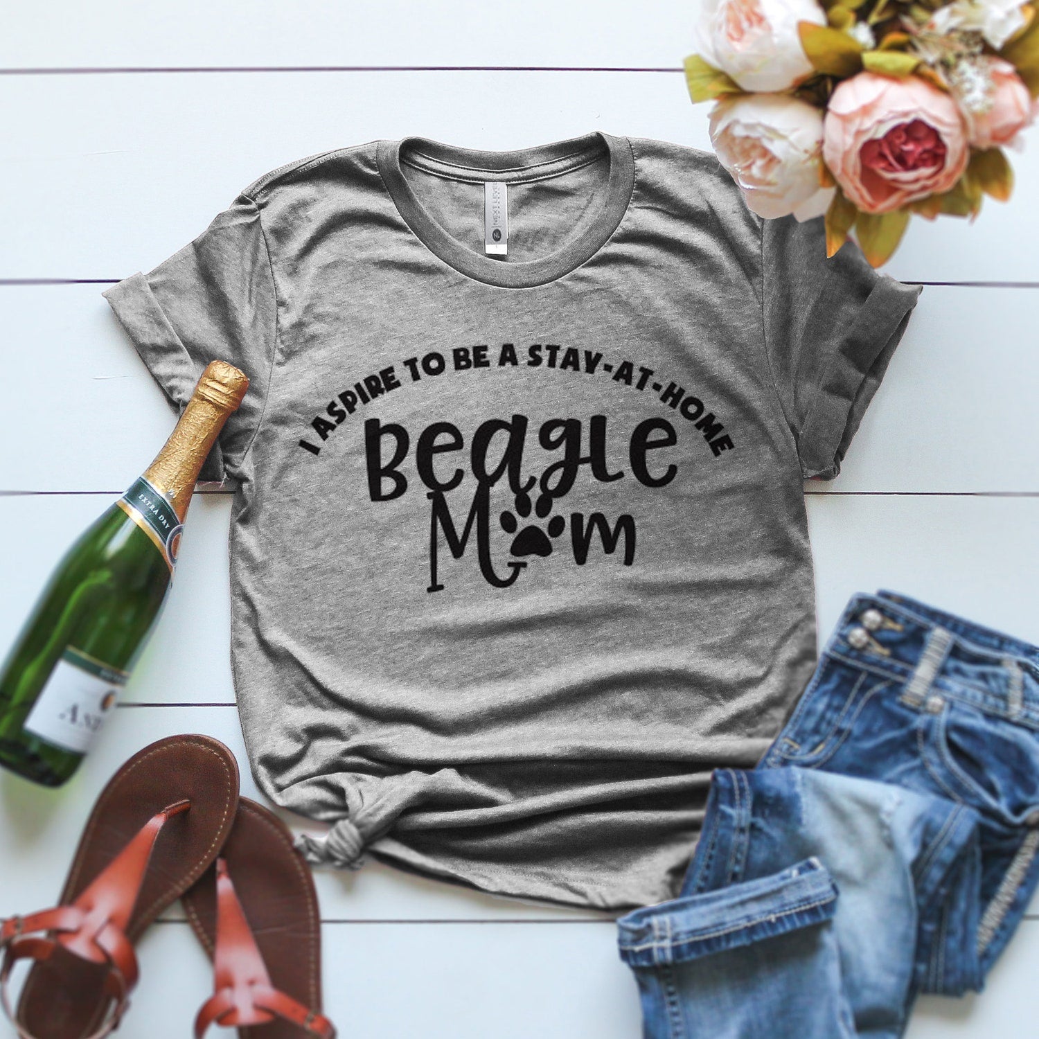 Beagle Mom T Shirt, Beagle Dog T-Shirt, Beagle Mama Shirt, Dog Owner Gift, Cute Beagle Tshirt, Dog Lover Gift, Gift For Her, Dog Mom T-Shirt