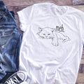 Funny Bored Cat T-Shirt | Meh Cat Mom Gift | Sarcastic Cattitude Tee
