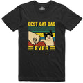 Best Cat Dad Funny Father's Day T-Shirt | Mens Cotton Tee | Cat Lover Gift
