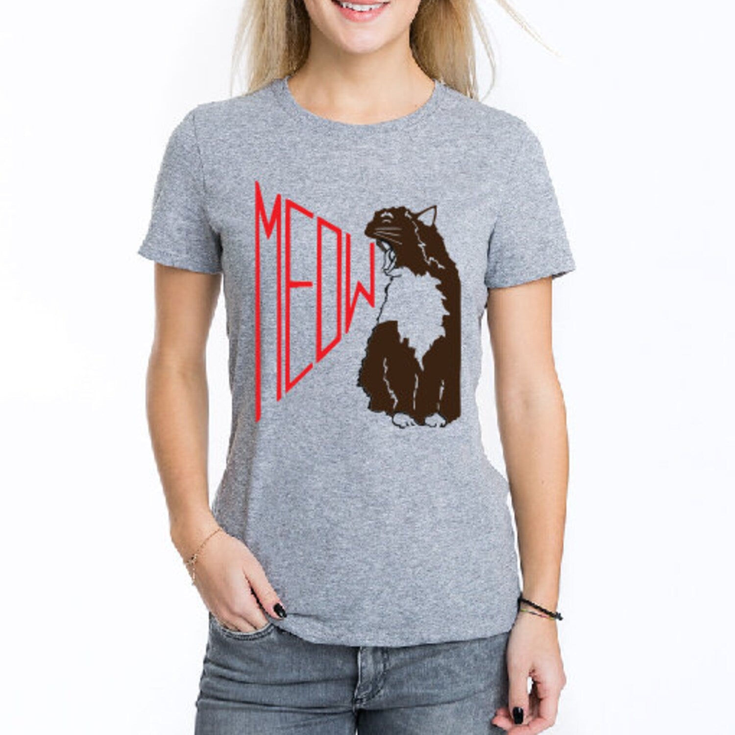 Cat Meow Tshirt Famous Gift Style Fashion Trend