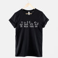 French Cat Un Deux Trois T-Shirt, Cute Cat Lover Tee, Funny French Phrase T-Shirt for Cat Moms & Dads