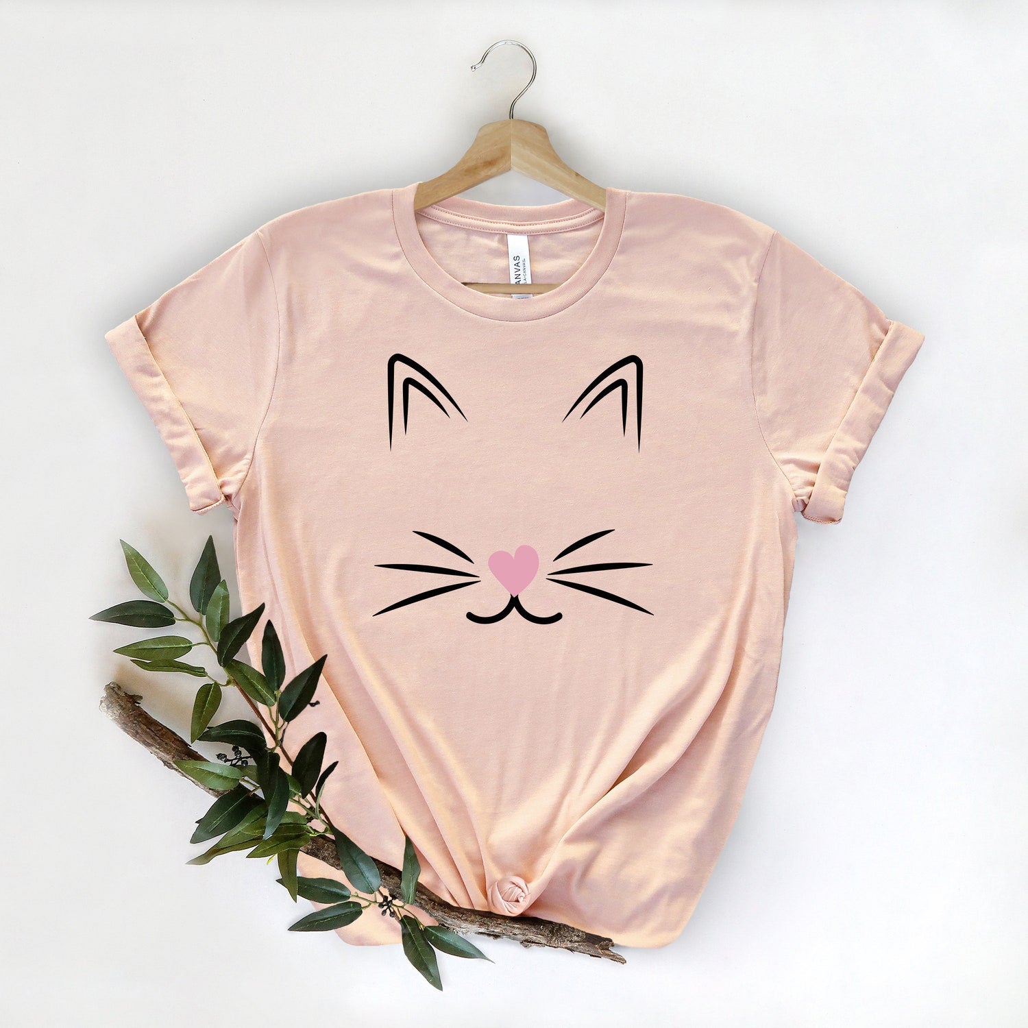 Cat Shirt ,Kitty Kitten T Shirt ,Cat Lover Shirt, Cat Mom Shirt, Animal Lover T-shirt ,Whiskers Face ,Cat Lover