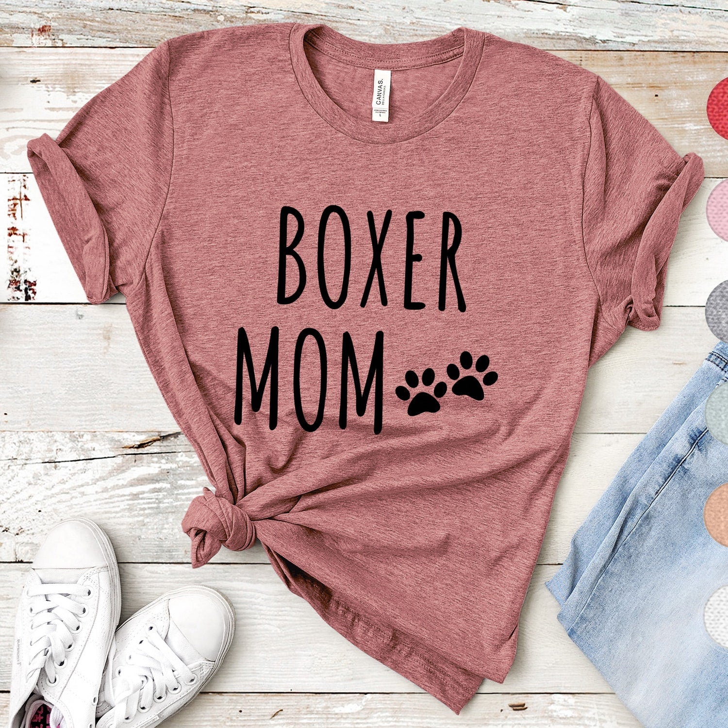 Boxer Mom Shirt | Boxer Shirt for Women | Boxer Mama | Boxer Dog Mom T-Shirt | Boxer Dog Shirt | Boxer Gift | Boxer Dog Shirt for Her