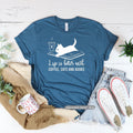 Coffee Books & Cats Unisex T-Shirt | Cat Lover Book Lover Coffee Lover Gift