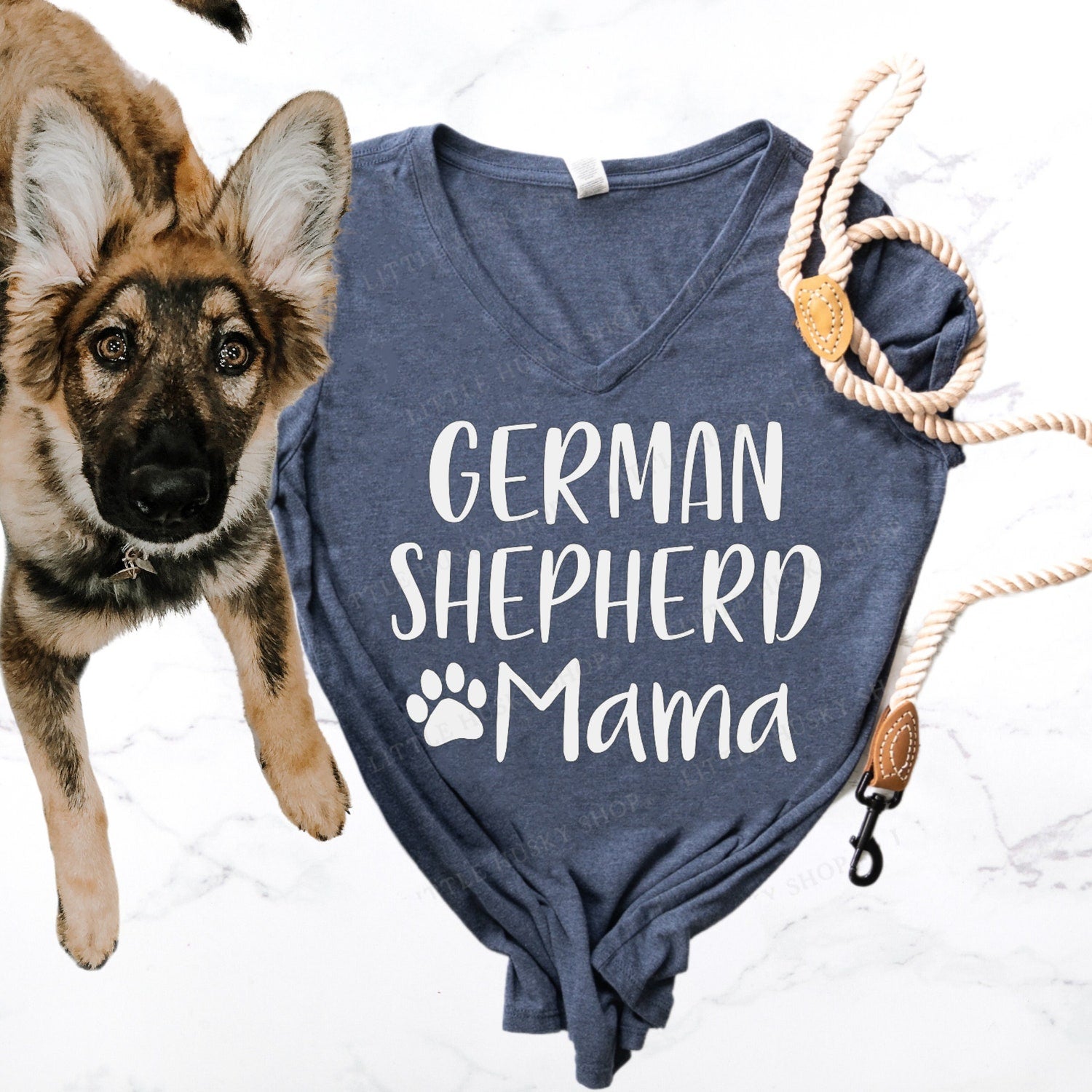 German Shepherd Mama Shirt - Can add your Dogs Name - Dog Mom T Shirt - German Shepherd Mom - Dog Mama - Dog Mom Shirt - Shepherd Mama Top