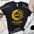 Sunflower Dachshund Mom Shirt, Dachshund Mama Shirt, Dachshund Lover Shirt, Mother's Day Gift For Dachshund Dog Owner