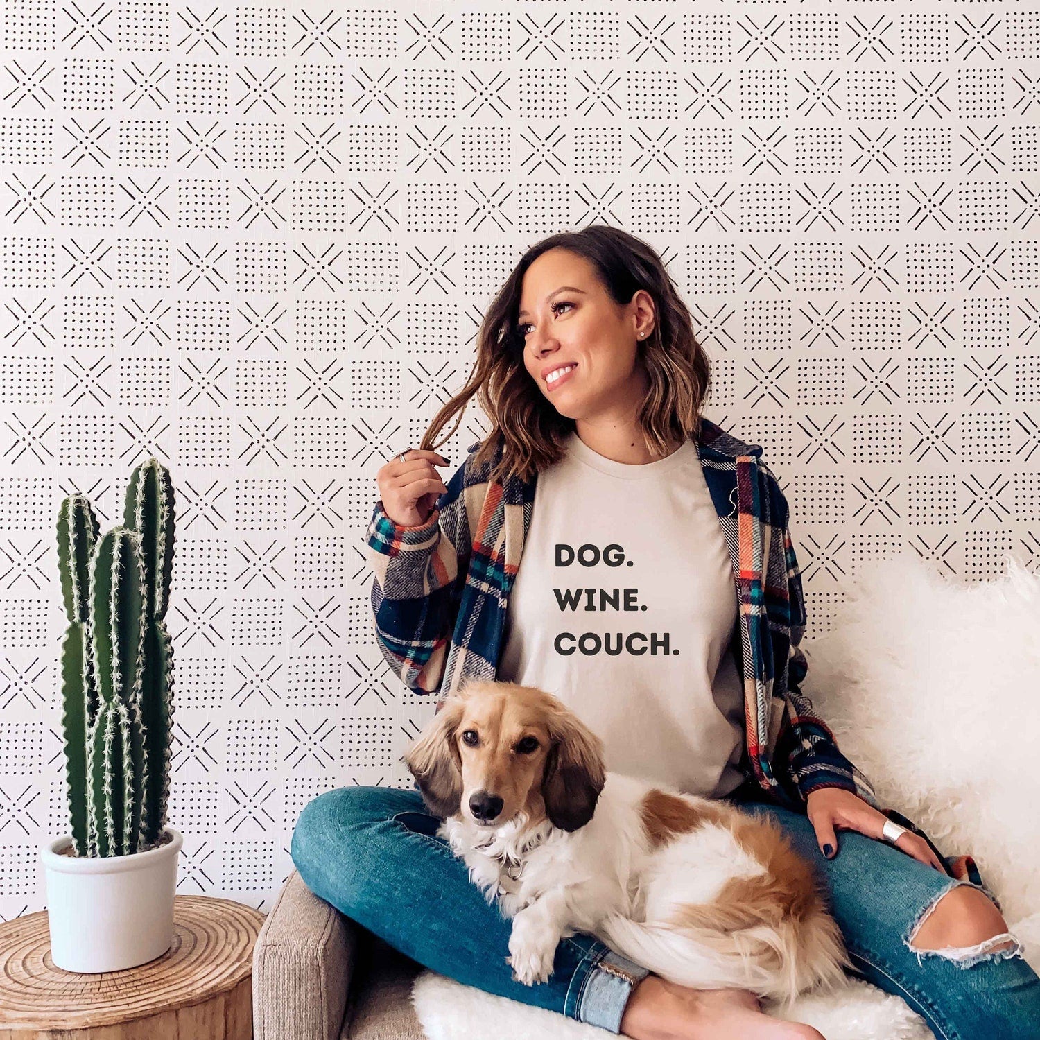Dog Mom T-Shirt: Wine Lover Gift, Funny Dog Mama Shirt