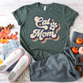 Retro Cat Mom T-Shirt | Cute Cat Lover Gift Tee | Vintage Cat Lady Apparel