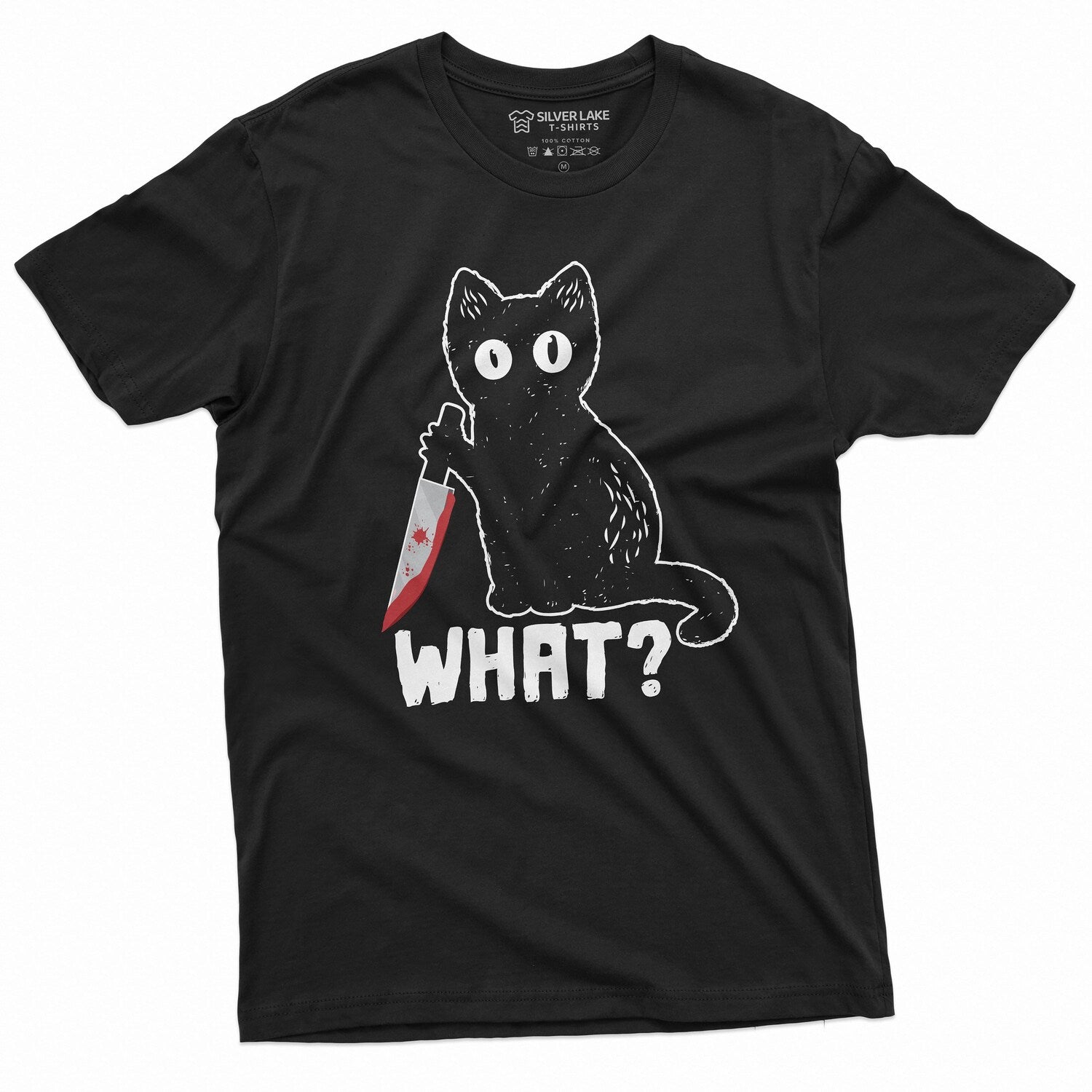 Funny Black Cat Shirt Cat T-Shirt Murderous Cat Tee Cat Lover Shirt Cat Lover Cat Mom Gift Halloween Gift Ideas