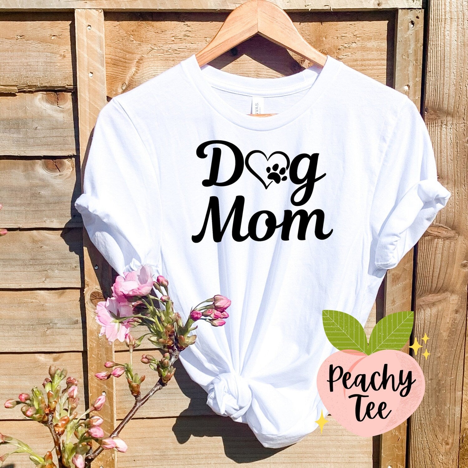 White Tee | Dog Mom Unisex Tee | Dog Mom Shirt | Dog Mom T-Shirt | Cute Dog Mom Shirt | Dog Mama | Dog Mama Shirt | Dog Mama T-Shirt
