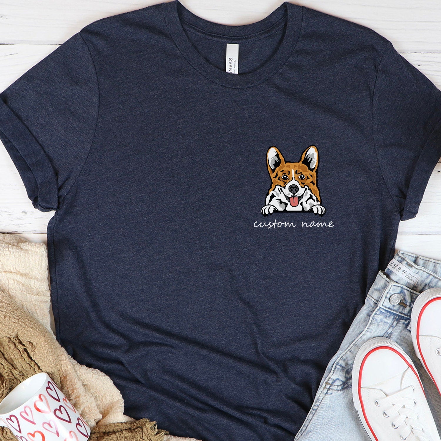Personalized Corgi Shirt Gift For Dog Mom T-Shirt Cute Corgi Life Shirt For Women Funny Dog Mom Gift Corgi Dog Owner Gift Dog Pet Lover Gift