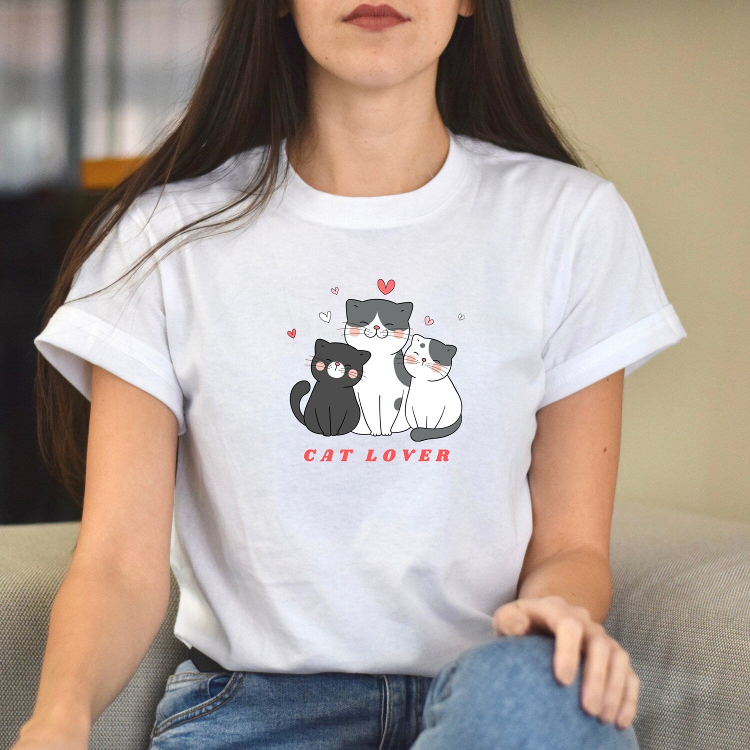 Cute  Cat Shirt | Womens Cat T shirt | Gift For Cat Lovers | Shirt For Cat Owners